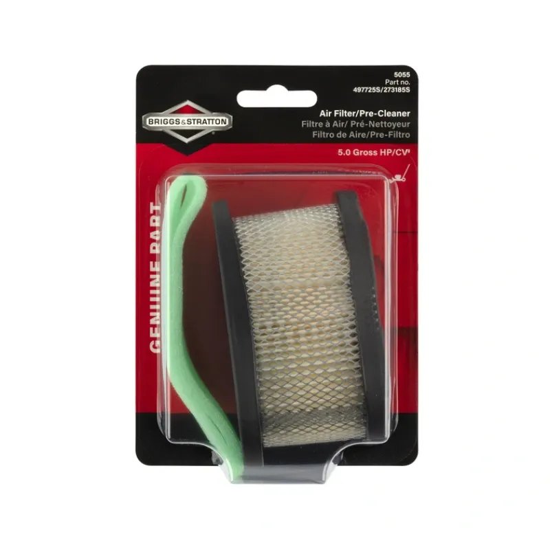 Briggs and Stratton 5055K Air Filter with Pre-Cleaner (DIY Package Version of 497725S with 273185S). - Equipment Parts for Your Tool Power Engine Needs Shop